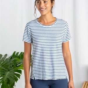 Cut Loose Blue and White Striped Tee